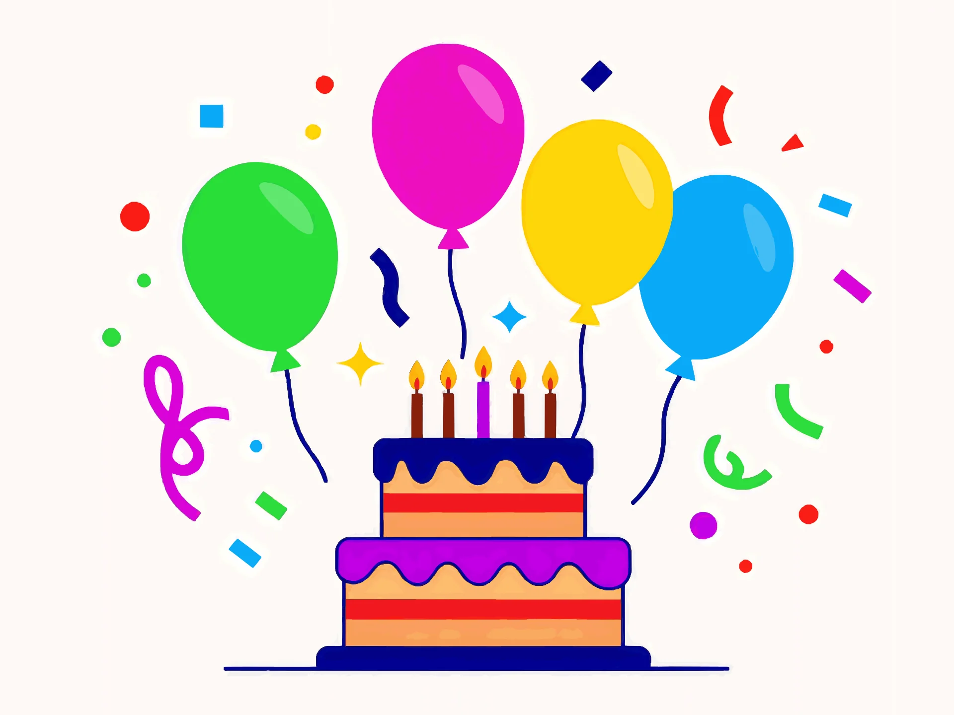 Birthday card — festive style