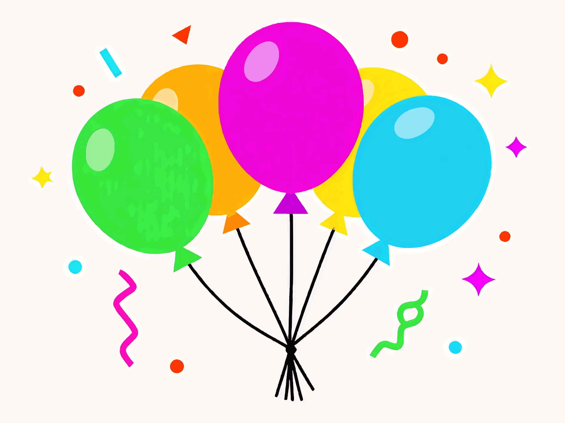 Birthday card — playful style
