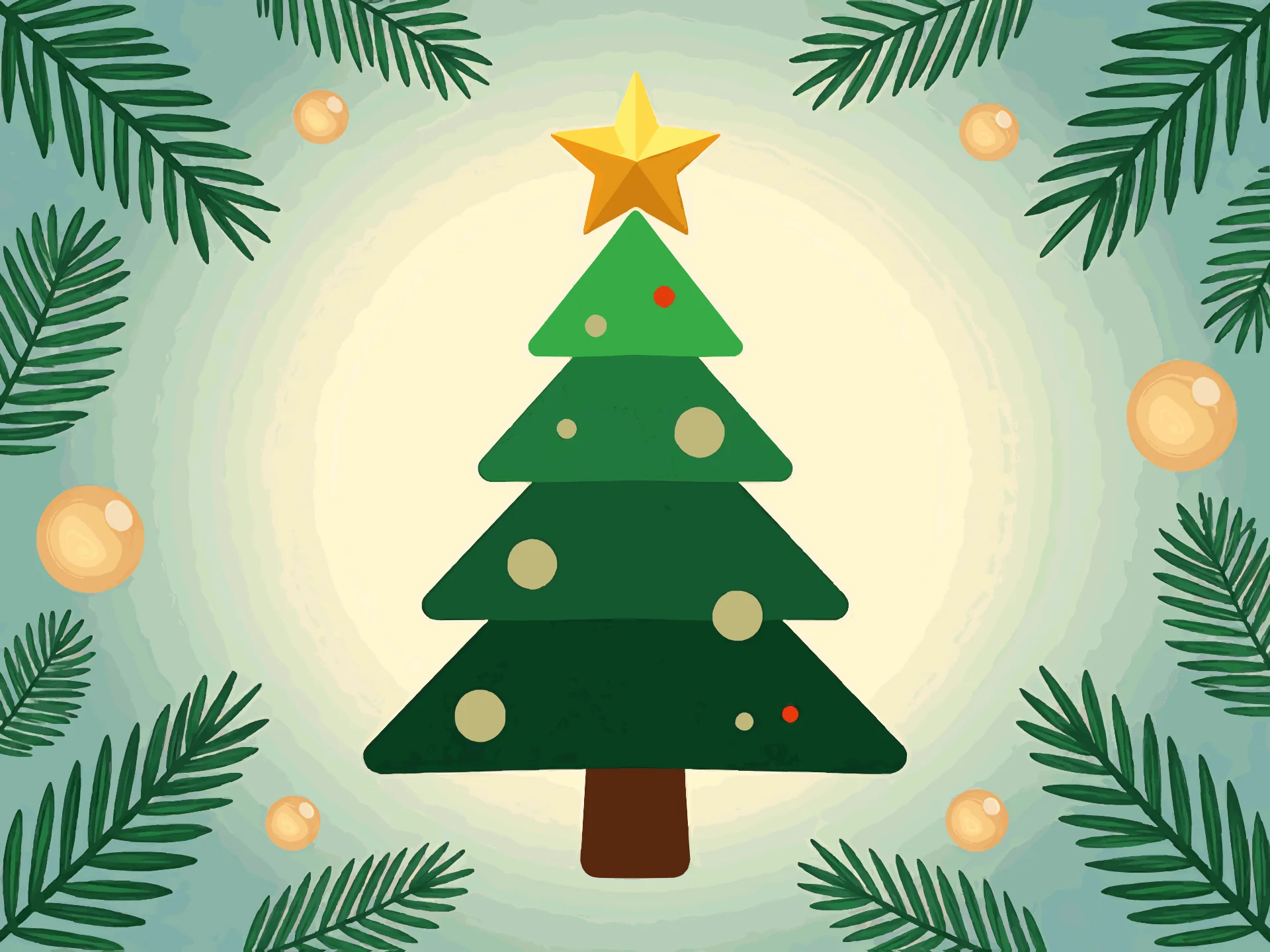 Christmas card — warm style