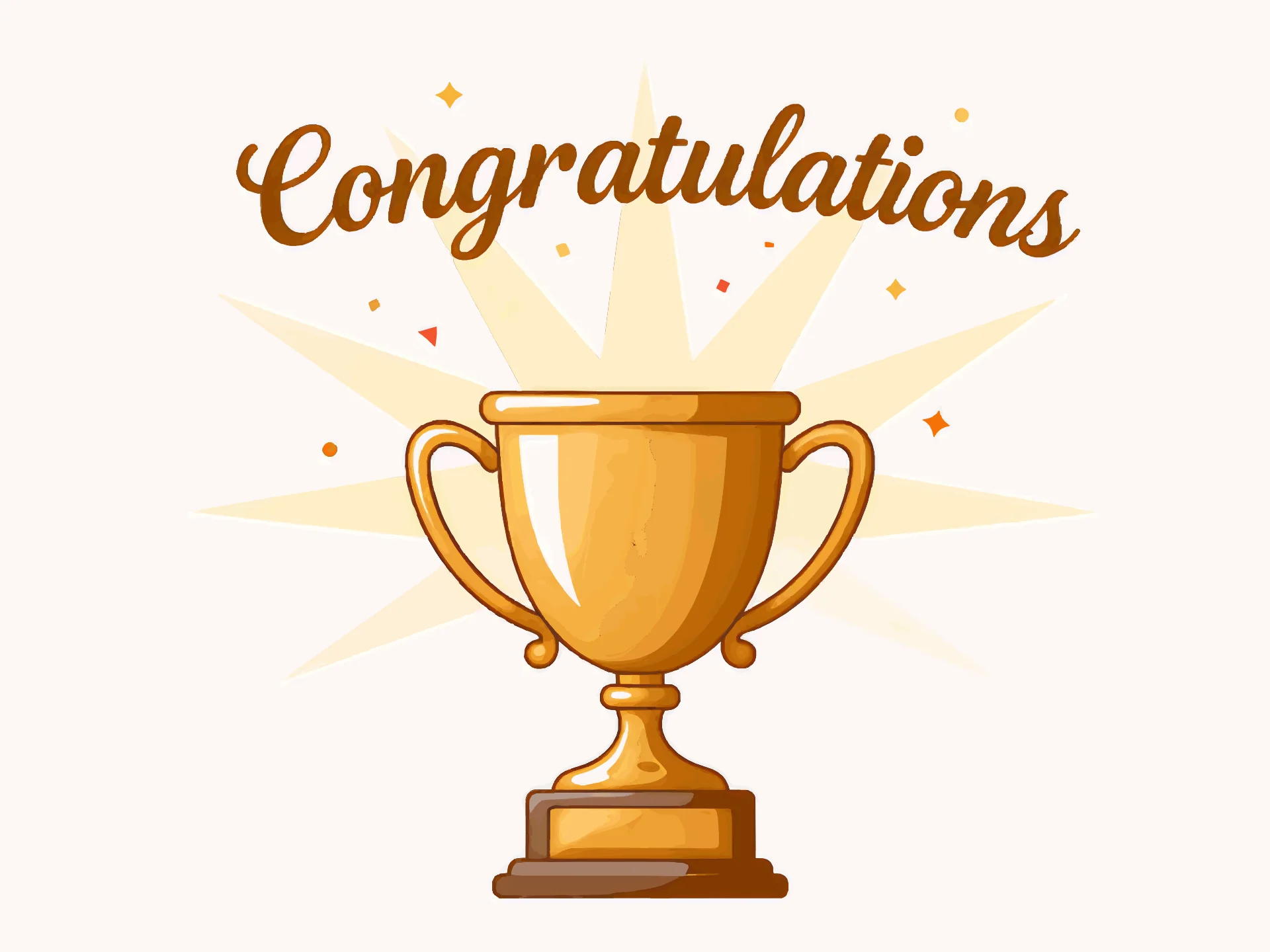 Congratulations card — warm style
