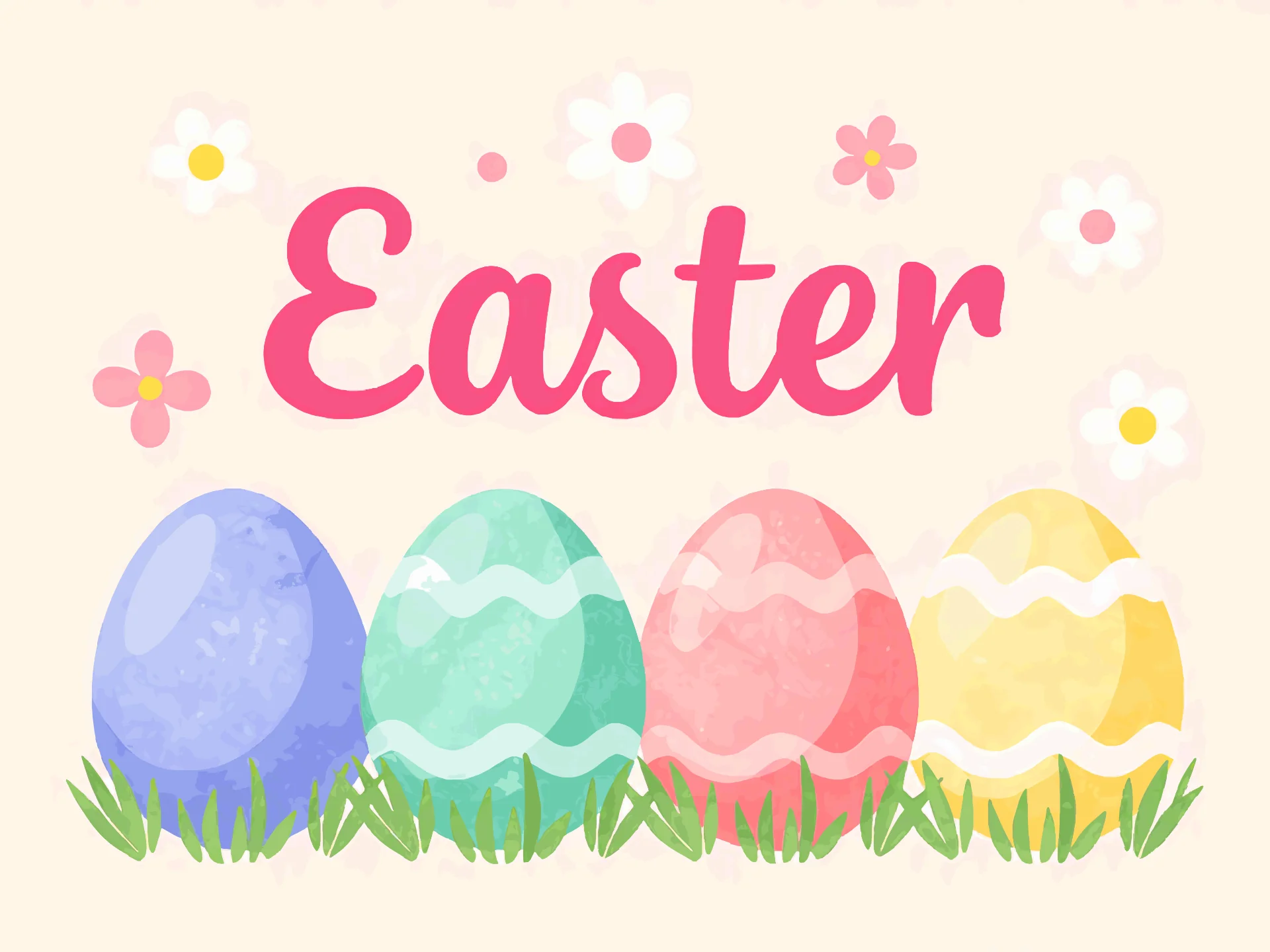 Easter card — warm style