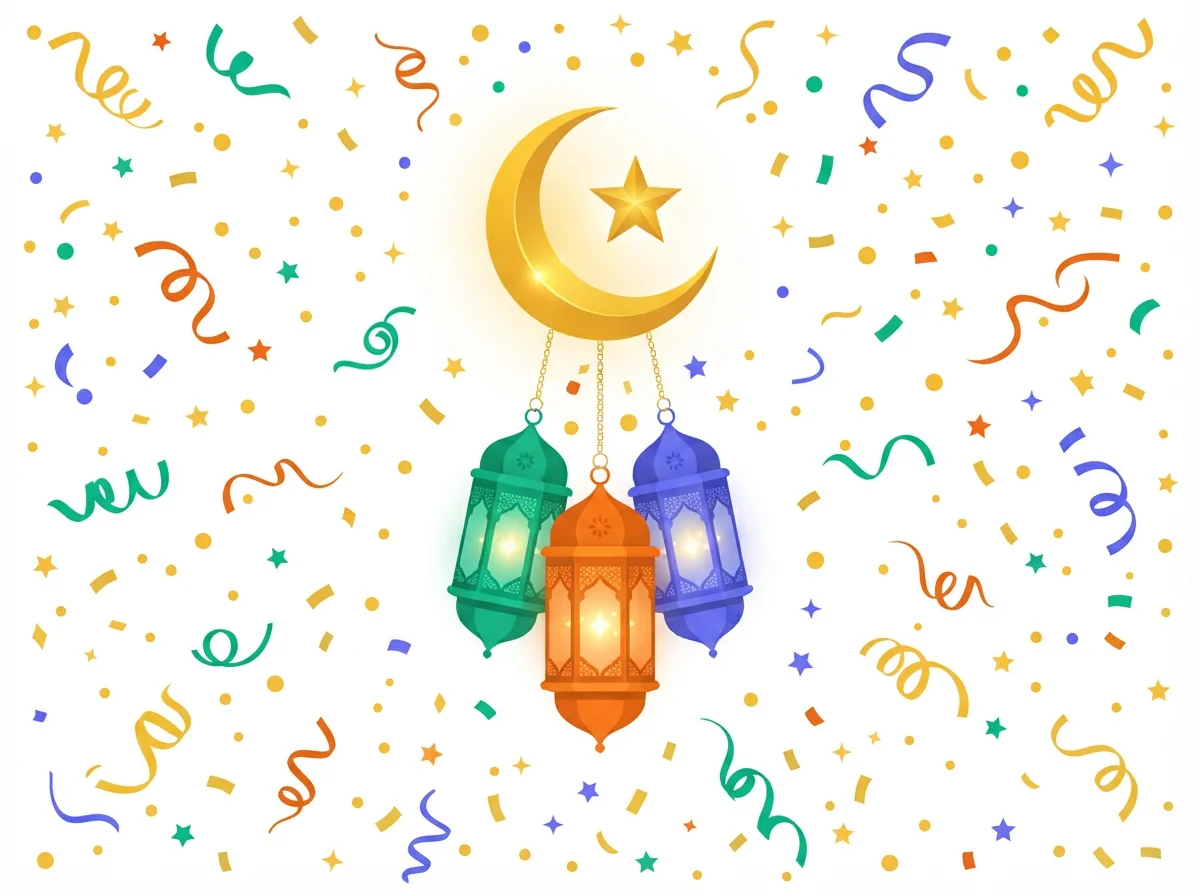 Eid al-Fitr card — festive style