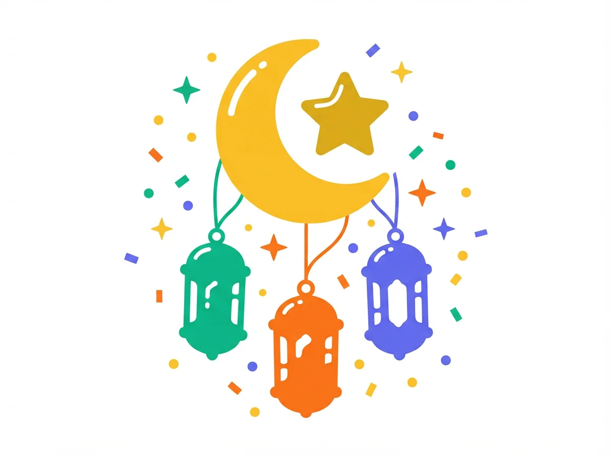 Eid al-Fitr card — playful style