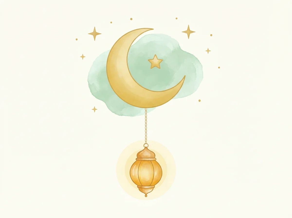 Eid al-Fitr card — warm style