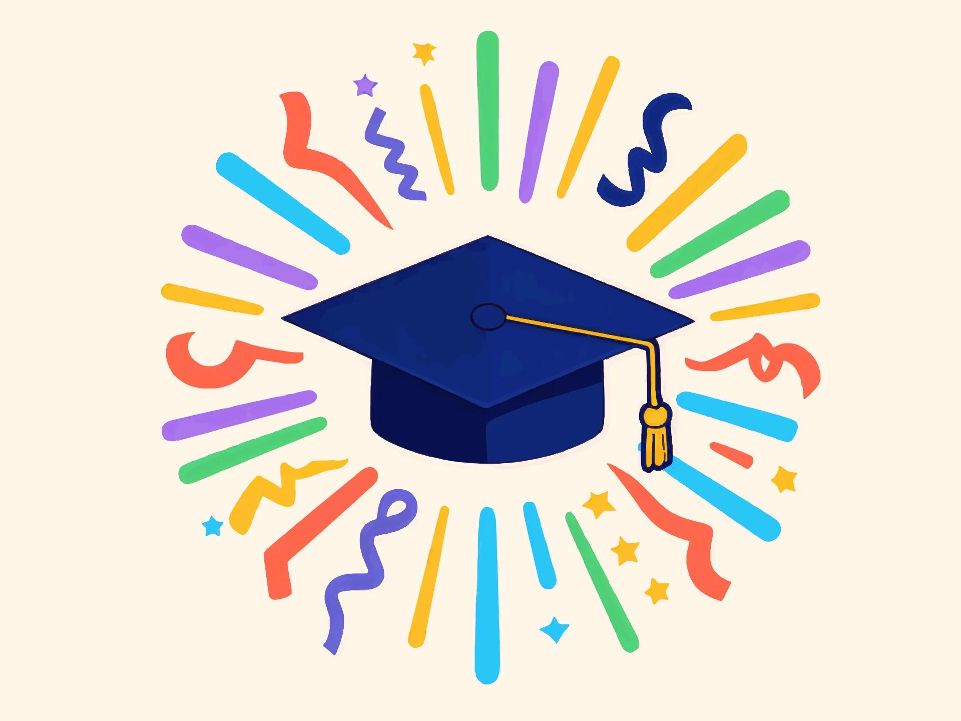 Graduation card — festive style