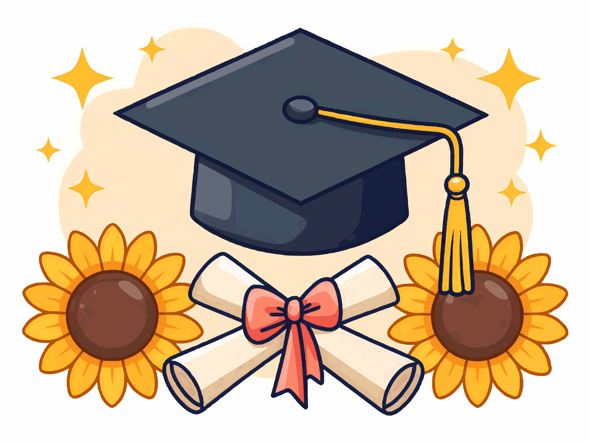 Graduation card — warm style
