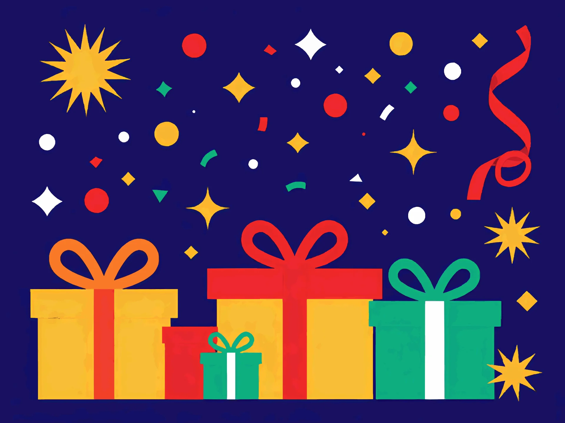 Holiday card — festive style