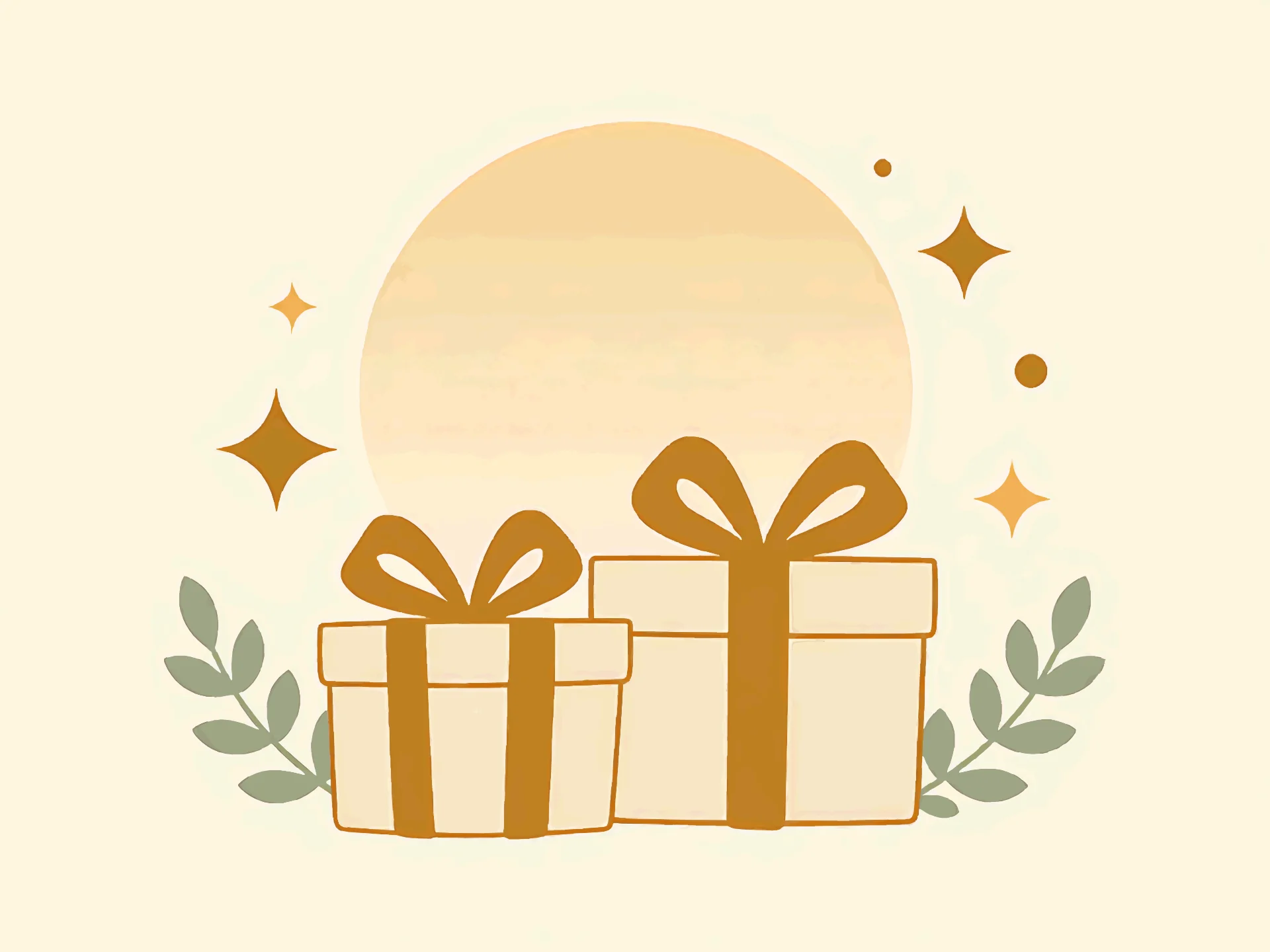 Holiday card — warm style