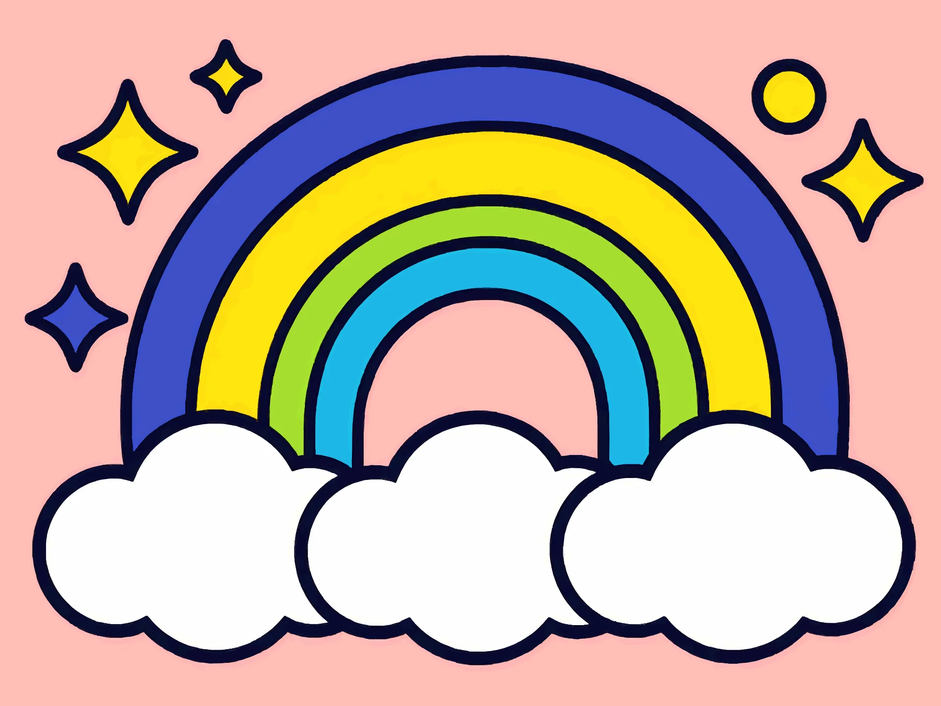 New Baby card — playful style