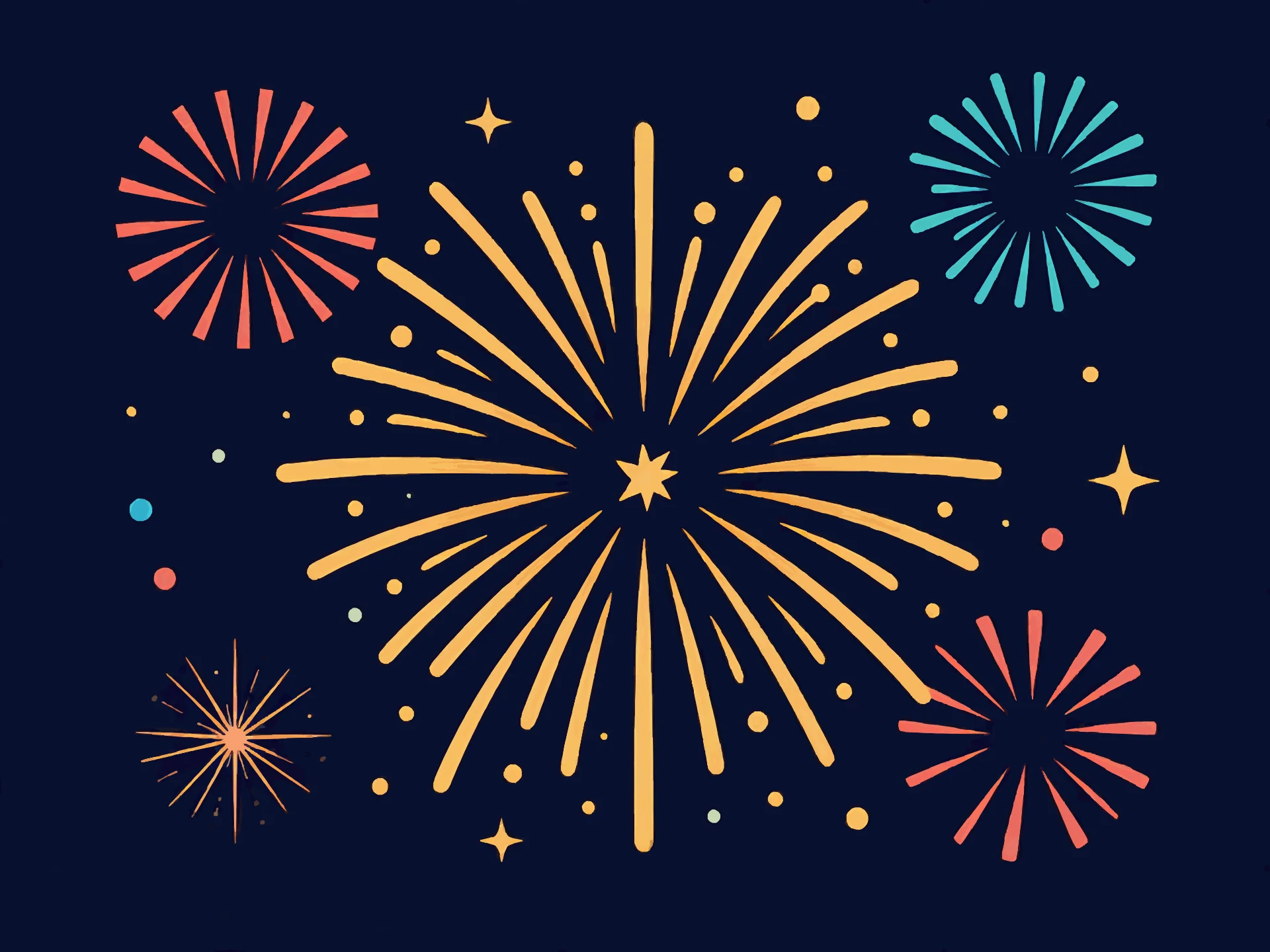 New Year card — festive style