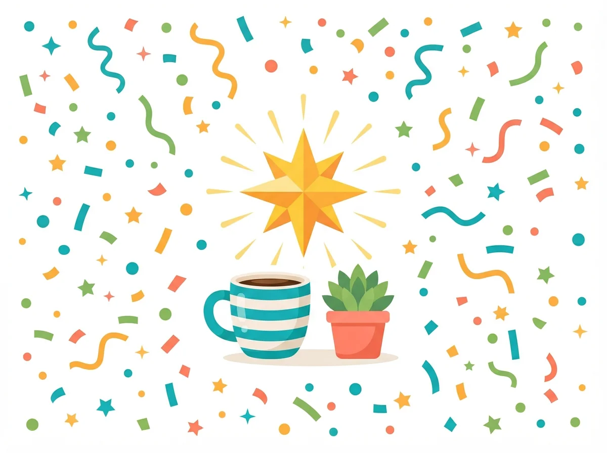Office card — festive style