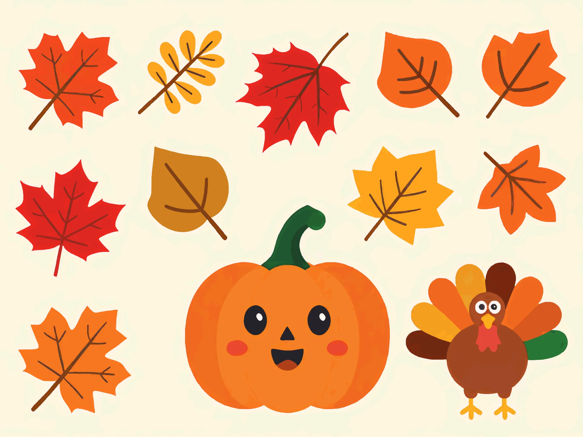 Thanksgiving card — playful style