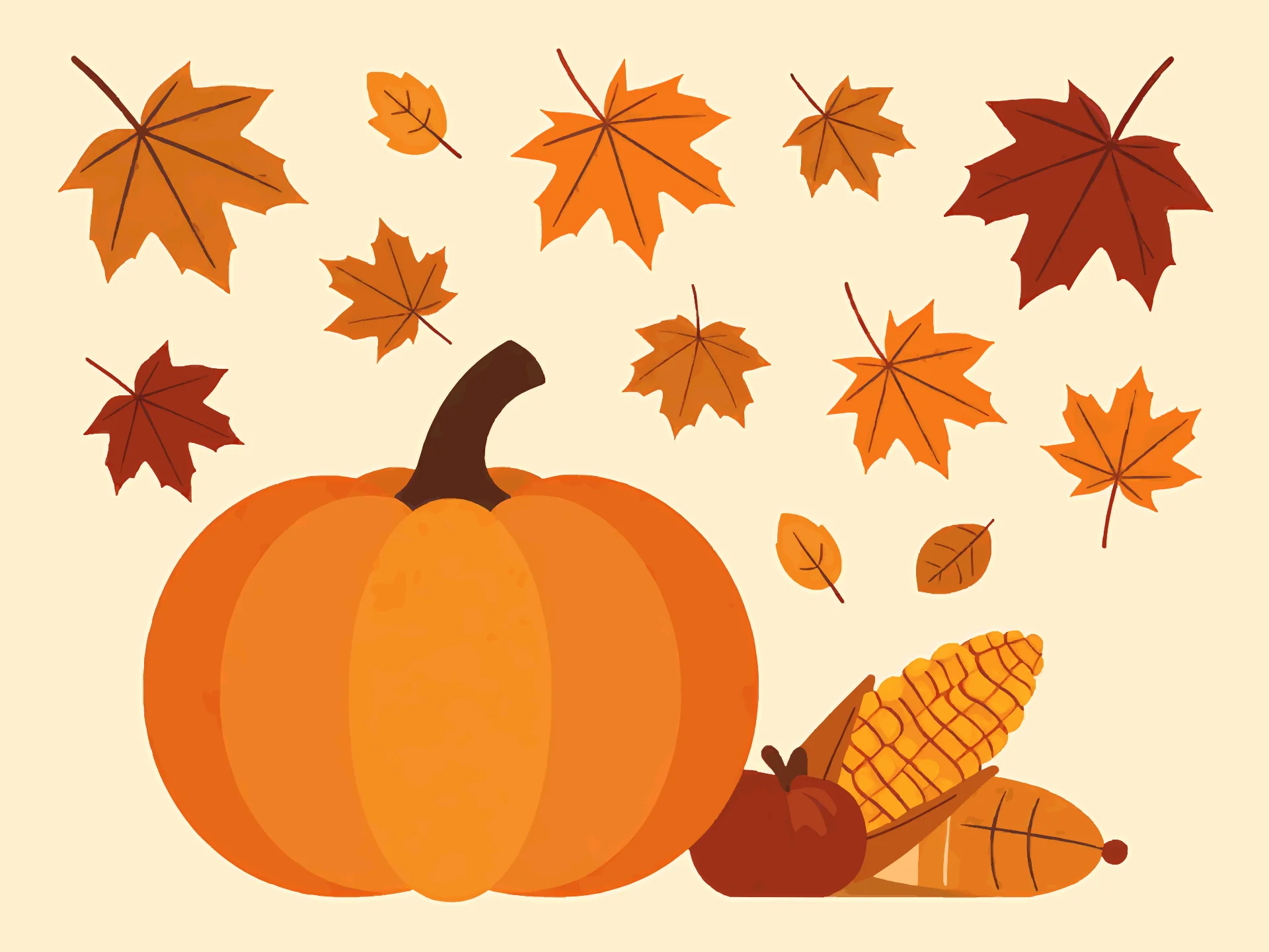 Thanksgiving card — warm style