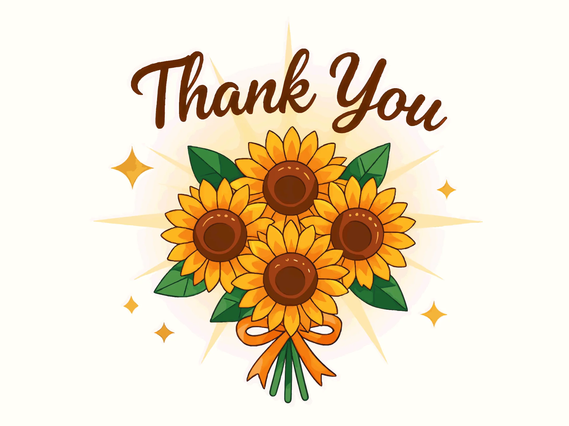 Thank You card — warm style