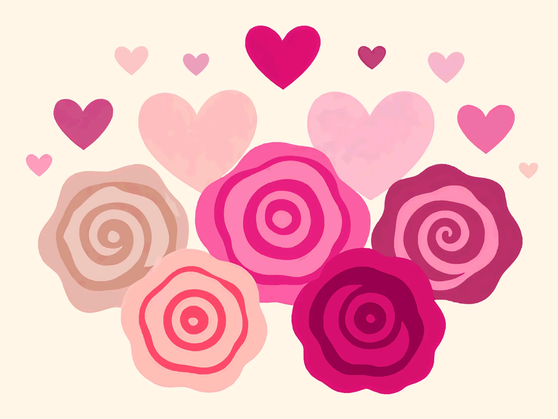 Valentine's Day card — warm style