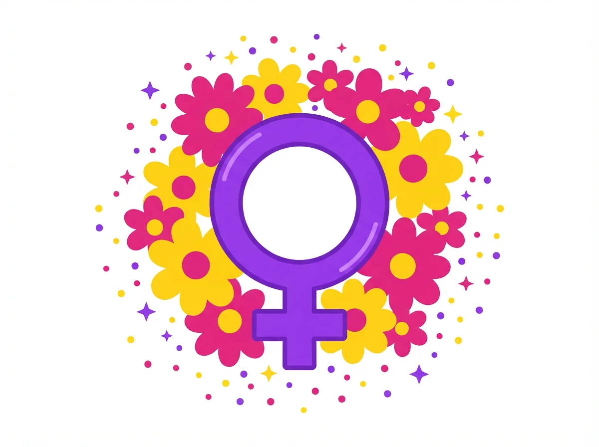 Women's Day card — playful style