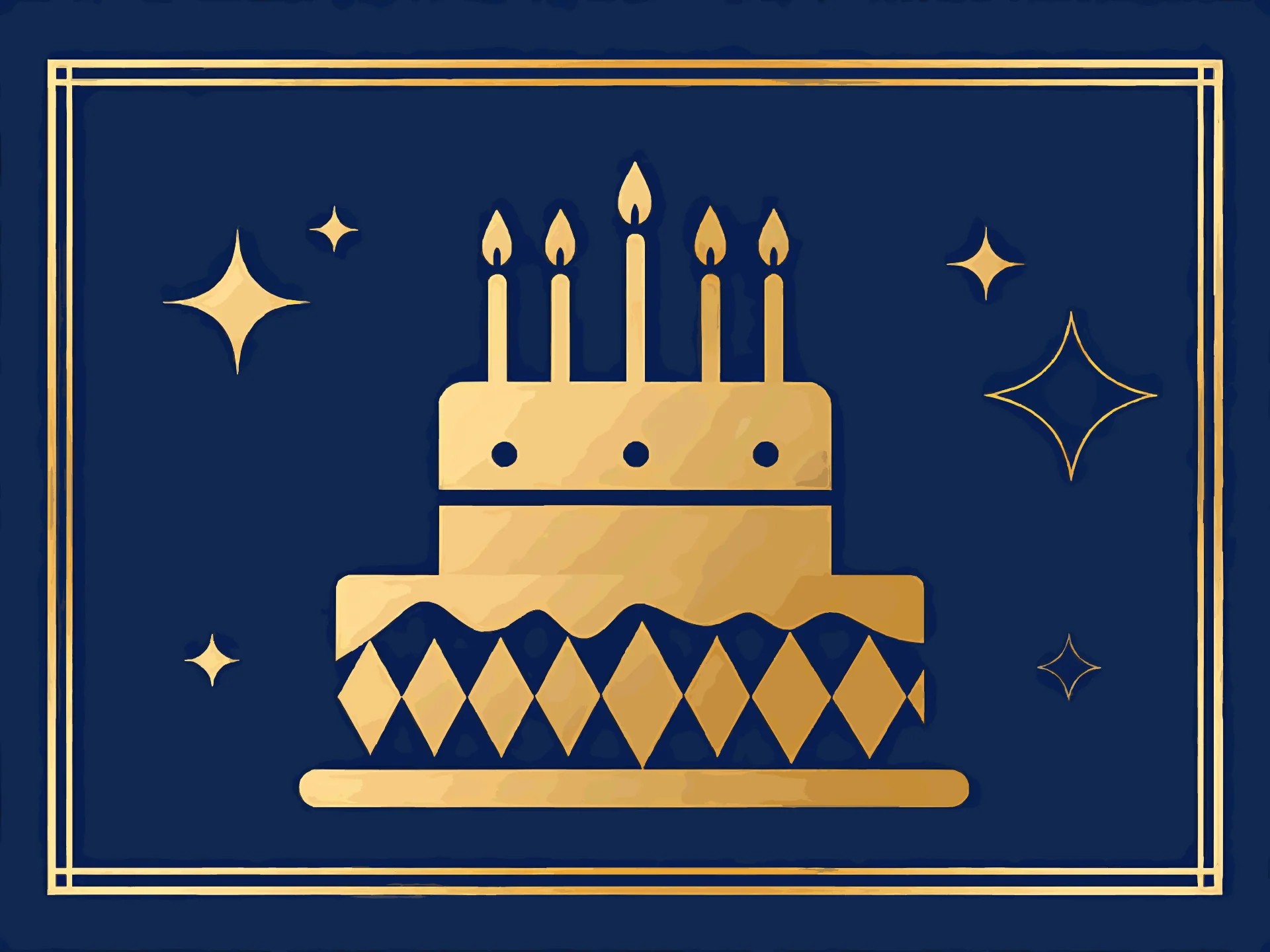 Birthday card — elegant style