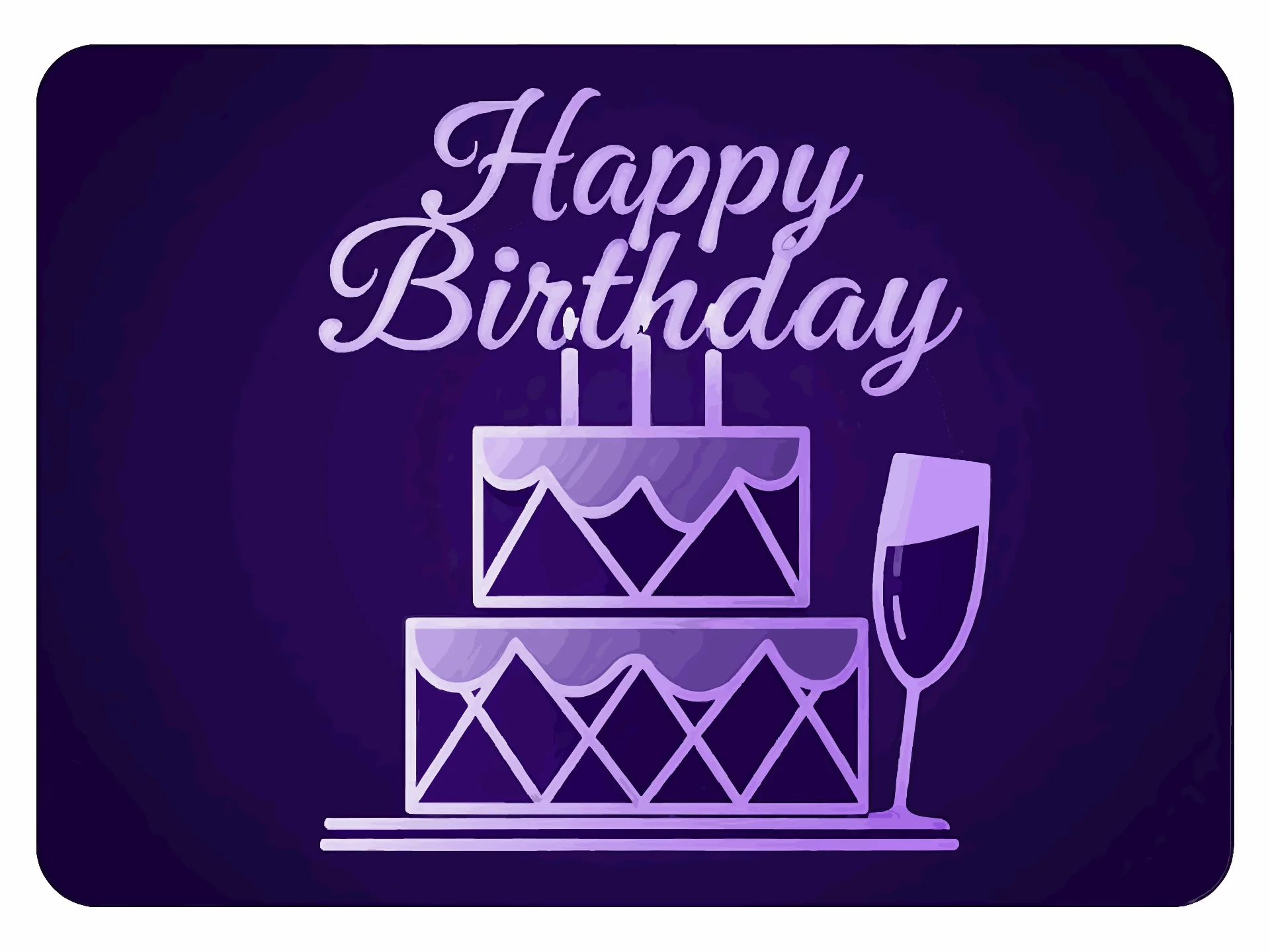 Birthday card — elegant style