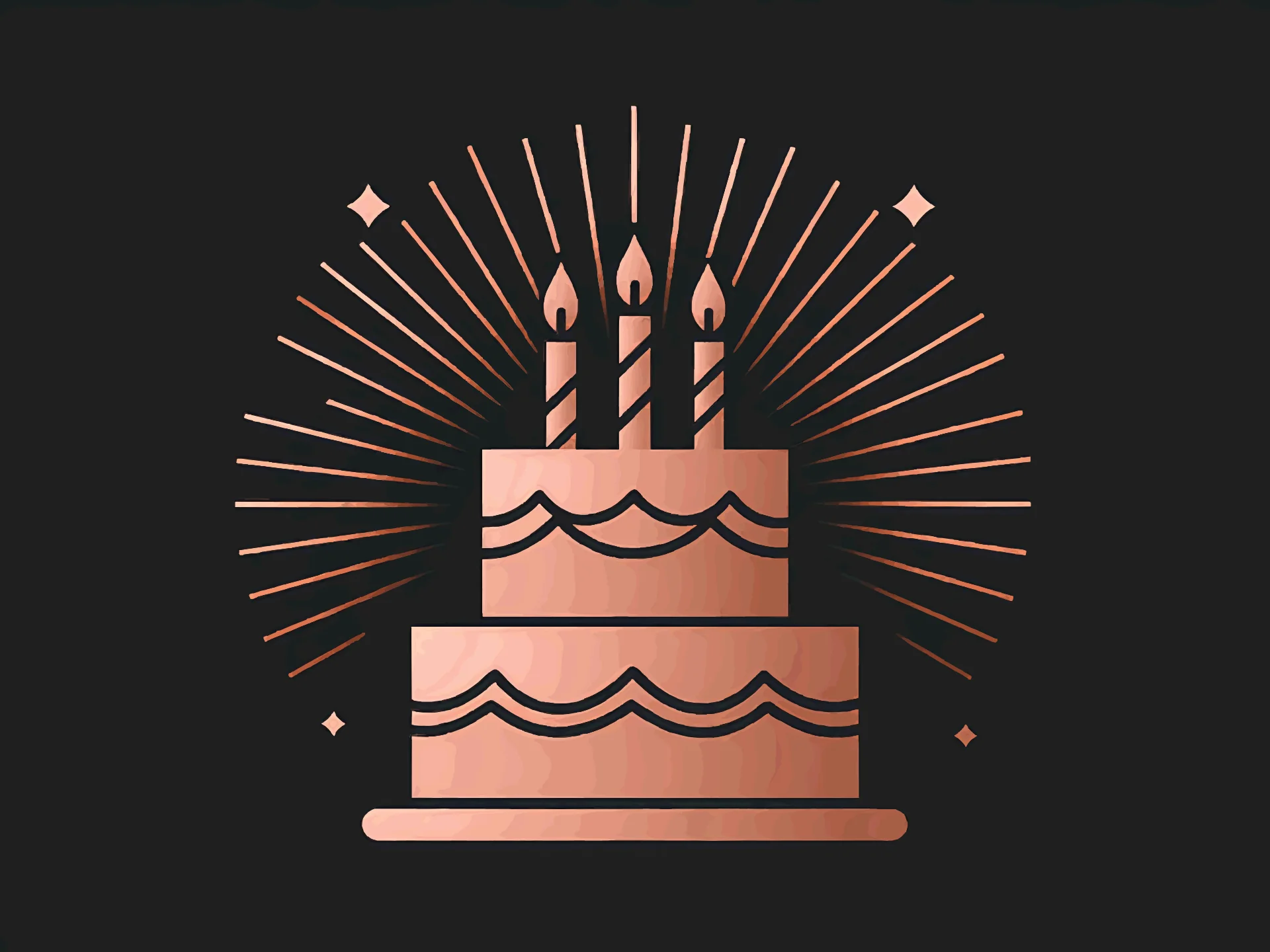 Birthday card — elegant style