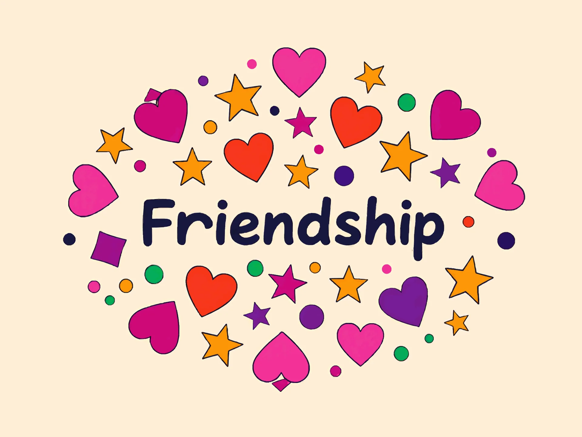 Friendship card — festive style
