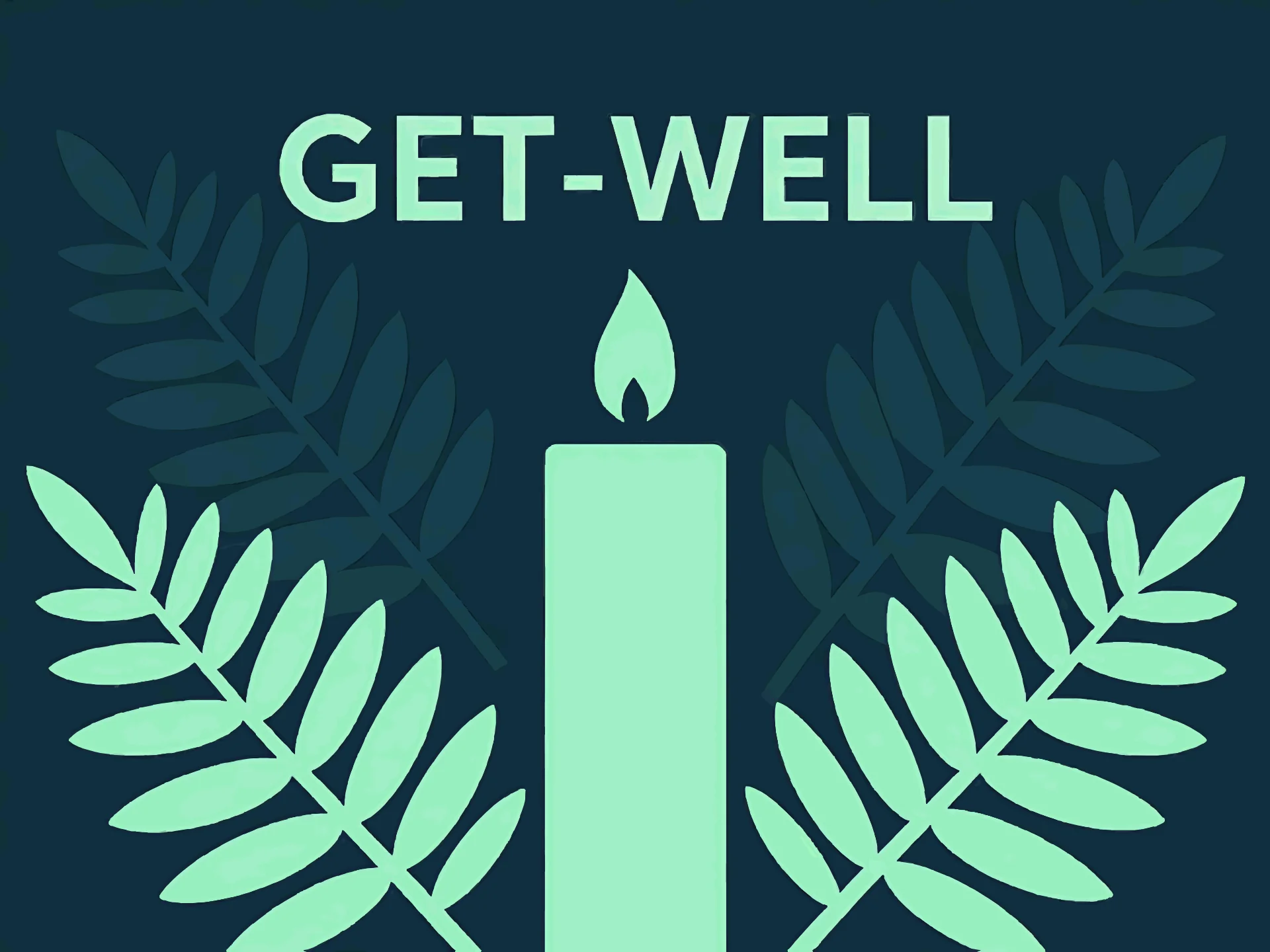 Get Well card — elegant style
