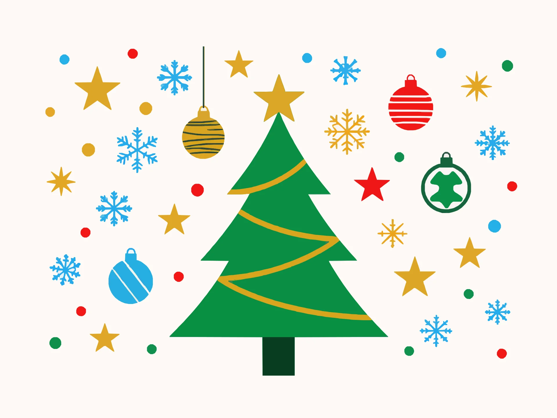 Holiday card — festive style